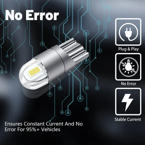 Miniatura 3 de Ouzorp 10 bombillas LED 194 6000K blanco 168 2825 T10 W5W 3030 chips LED brillantes, luz de cúpula, luz de mapa, luz de puerta, luz de cortesía, luz