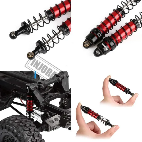 Miniatura 4 de INJORA Juego de amortiguadores RC 4 piezas amortiguadores RC para 1/10 RC Crawler Axial SCX10 90046 AXI231017 TRX-4 D90 (3.543 in)