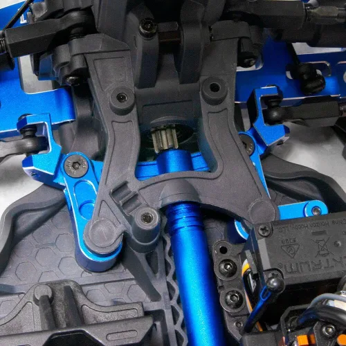 Miniatura 6 de Asamblea de dirección de aluminio Bellcrank para Arrma 1/8 Mojave 4S 4X4 BLX RC Actualizaciones de Coche Partes, Reemplazar # ARA340200 (Rojo)