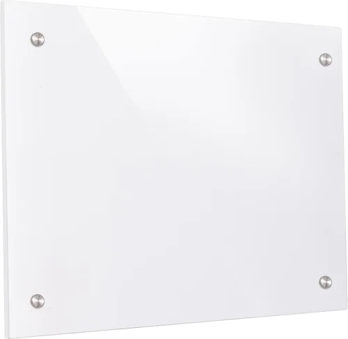 iCAGY Pizarra blanca acrílica de borrado en seco para pared, pequeña pizarra blanca para oficina, hogar y niños, diseño elegante, fácil instalación,
