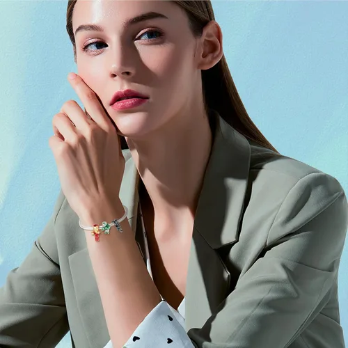 Miniatura 27 de Dijes de plata de ley 925 con diseño de oso dorado para mujer, pulseras y collares, regalos para familiares y amigos, 3 piezas/paquete