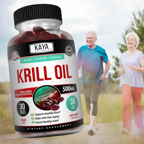 Miniatura 7 de Kaya Naturals - Aceite de krill antártico de 500 mg con Omega 3, EPA, DHA, fosfolípidos y suplemento de astaxantina - Vitamina para el cerebro