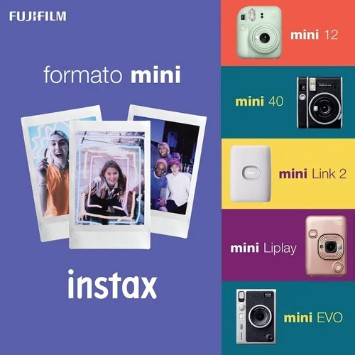 Fujifilm Película Instax Mini para cámara instantánea con unidad flash USB Sandisk de 32 GB + 2 paquetes mini dobles (40 hojas) y paño de limpieza