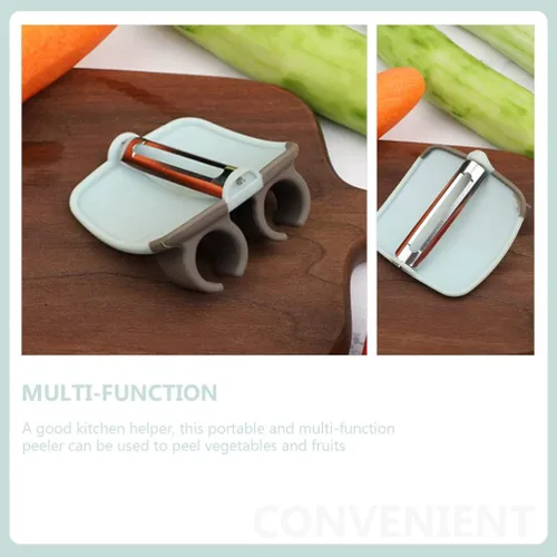 Miniatura 5 de HEMOTON 3 unids dedo melón rallador Veg Peeler Face Raspador Herramienta Pelador de patatas Dedo Pelador Naranja Patata Raspador Multifunción Palma