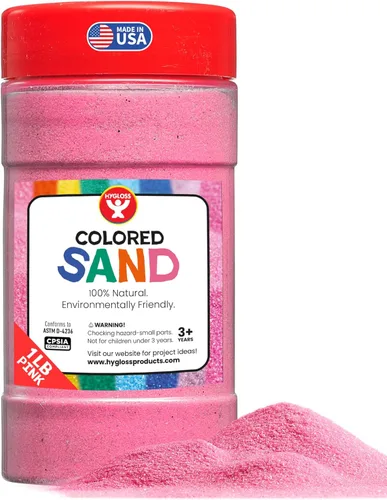 Miniatura 10 de Hygloss Arena de colores para manualidades – Botella de 1 libra, magenta – Juegos de arte de arena fina y colorida vibrante para niños – Actividades