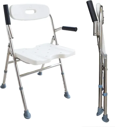 Elderly Assis Asiento de ducha médico, silla de ducha ajustable, asiento de baño portátil, silla de ducha, asiento para personas mayores,