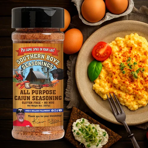Miniatura 7 de Condimento Southern Boyz Todo Propósito Estilo Cajún – Sin Gluten, Sin MSG, Shaker de 8 oz – Mezcla Versátil de Especias y Condimento para Carnes