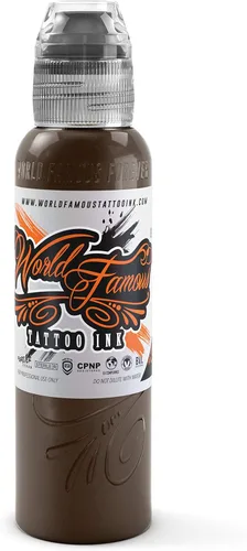 Miniatura 7 de Tinta de tatuaje marrón de fama mundial, tinta vegana y profesional, fabricada en Estados Unidos, chocolate avellana, 1 onza