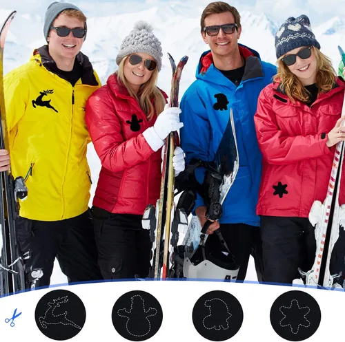 Miniatura 5 de Boao 80 parches de reparación para chaquetas de plumón, abrigo acolchado, cinta de reparación de tela de nylon, autoadhesiva, impermeable, Negro