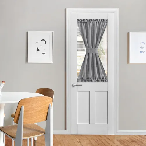 Miniatura 113 de NICETOWN - Cortinas transparentes para puerta de ventana, tratamiento de ventana lateral para puertas estrechas de vidrio/cocina/puerta delantera