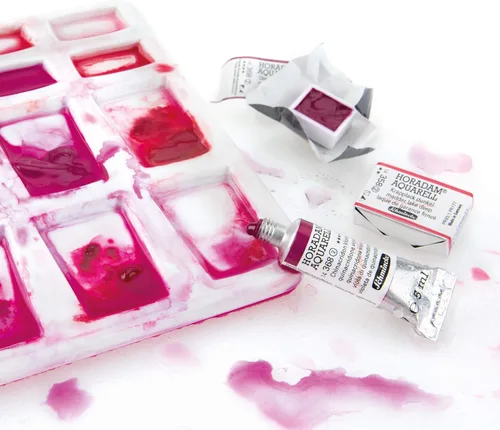 Miniatura 3 de Schmincke - HORADAM AQUARELL Caja de color con 24 acuarelas de la más alta calidad, 74424097, Caja de metal negro, Set de pintura, acuarelas