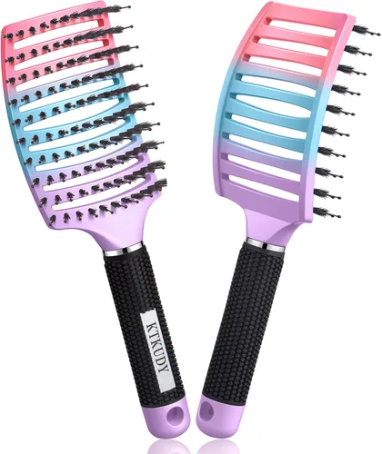 KTKUDY Cepillo desenredante húmedo o seco para todo tipo de cabello, elimina nudos y reduce la rotura, cepillo desenredante sin enredos para