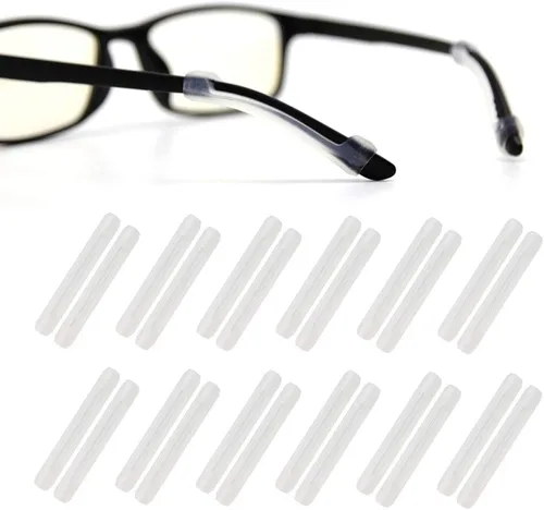 Miniatura 5 de Retenedor de lentes con punta de patilla para niños y adultos, soporte antideslizante de silicona para lentes con gancho para las orejas, 12 pares