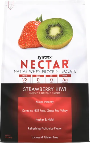 Miniatura 8 de Syntrax Nutrition Nectar, polvo aislado de proteína de suero 100%, sabor refrescante a frutas, manzana Honeycrisp 2 libras
