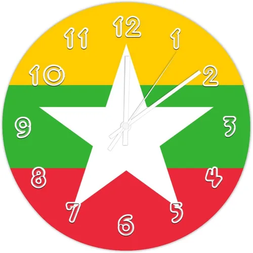 Miniatura 13 de Reloj de pared de Bélgica - Reloj de pared con bandera de Bélgica para dormitorio, sala de estar, oficina, escuela, decoración artística de pared