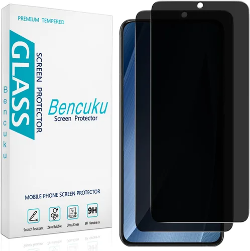 Miniatura 15 de (Paquete de 2 protectores de pantalla de privacidad diseñados para Samsung Galaxy A14 5G, vidrio templado anti-espía, antiarañazos, sin burbujas)