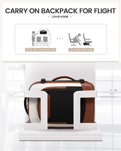 Miniatura 3 de LOVEVOOK Mochila de viaje de 40 L para mujeres y hombres, mochila grande de mano para aviones, bolsa de viaje para artículos personales de la TSA