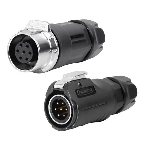 Miniatura 16 de CNLINKO LP-12 Conector de 2 pines IP68 Enchufe eléctrico circular impermeable para equipos al aire libre Maquinaria industrial solar DC 12V M12 2-8