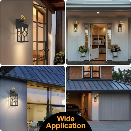 Miniatura 6 de ALVIME - Iluminación de pared para exteriores del atardecer al amanecer, lámpara exterior de 13 pulgadas, aplique de pared al aire libre, luces