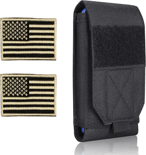 Funda táctica negra Molle para teléfono celular, resistente al agua, para iPhone 11, 12, 13 Pro Max, Samsung S22, S21, S20, FE Note 20, A02S, menos