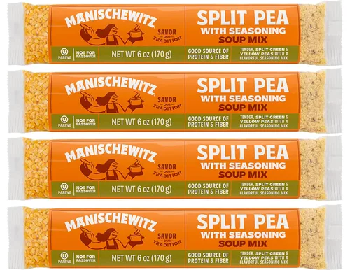 Manischewitz Mezcla de sopa de guisantes divididos (paquete de 4)
