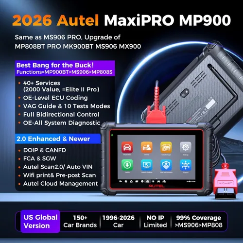 Miniatura 2 de Autel Escáner MaxiPRO MP900, MP900 2026 igual que MP900BT MS906 PRO MS906MAX, hasta MS906 MP808BT PRO MP808S MK900 MX900, herramienta de escaneo