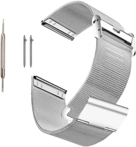 Miniatura 17 de Moran Correa de malla de acero inoxidable de 20 mm, correa de metal de liberación rápida, 18 mm, 20 mm, 22 mm, compatible con Samsung Galaxy Watch