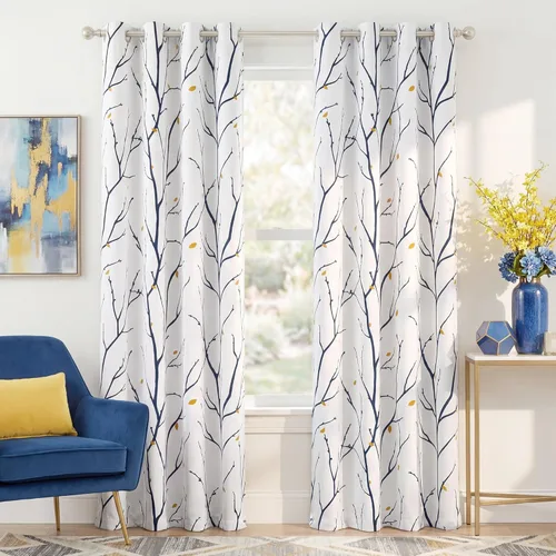 Miniatura 135 de NICETOWN Paneles de Cortinas Opacas para Dormitorio - Tratamiento de Ventanas con Aislamiento Térmico, Ojales Sólidos, Cortinas Opacas con Diseño