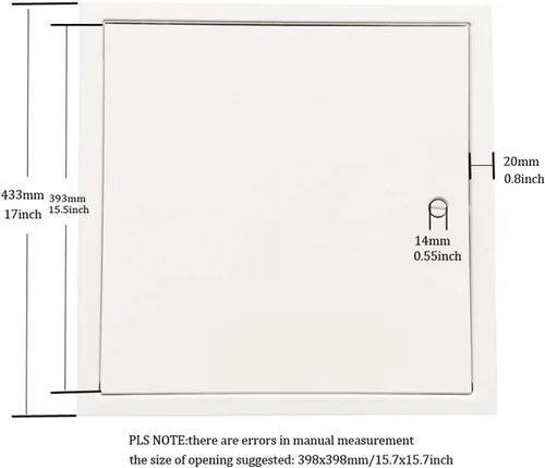 Fengze Puerta de acceso de acero grueso de 16 x 16 pulgadas con 4 tiras largas de fijación para destornillador, panel de acceso para paneles de