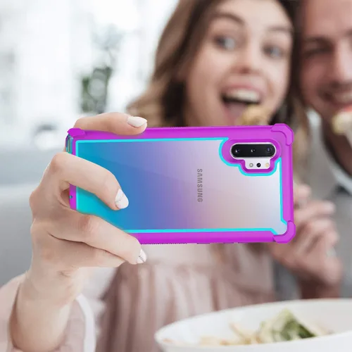 Miniatura 6 de Funda KSELF para Samsung Galaxy Note 10 Plus con protector de pantalla, funda protectora de cuerpo completo híbrida de doble capa a prueba de golpes
