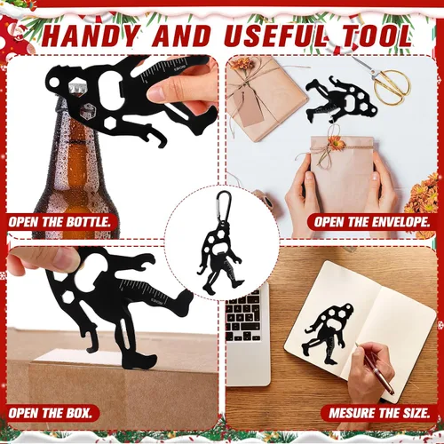 Miniatura 5 de Cholemy 12 herramientas de tarjetas de crédito, regalos novedosos para el día del padre, hombres, papá, relleno de calcetines, billetera