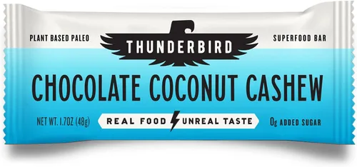 Miniatura 6 de Thunderbird Bars - Bocadillo energético, sin gluten con proteínas, comida real saludable, paleo vegano sin OGM, sin azúcar añadida, sabor Yaupon