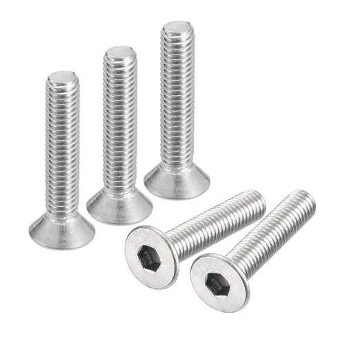 Miniatura 12 de Uxcell tornillos de cabeza avellanada plana #8-32x1-1/2, 10 unidades de tornillos de cabeza plana con rosca completa de acero inoxidable 304