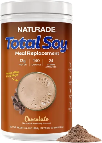 Polvo de reemplazo de comida a base de plantas de soja total | 0.35 onzas de proteína de soja completa, bajo en carbohidratos, bajo en azúcar |
