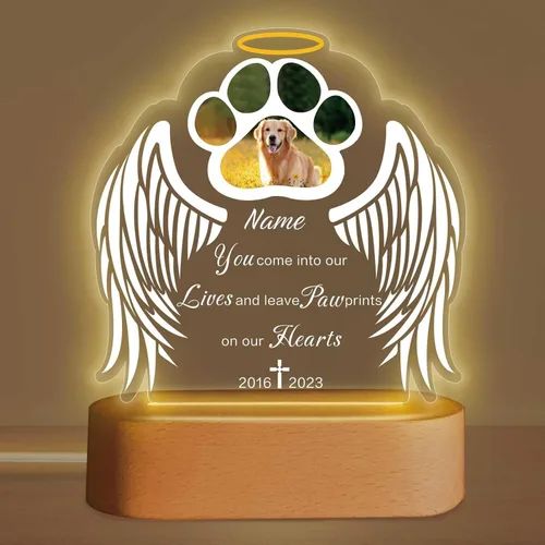 Miniatura 13 de Lámpara Nocturna Personalizada de Recuerdo para Mascotas, Lámpara de Noche de Simpatía, Lámpara de Acrílico Personalizada con Foto, Placa de Foto