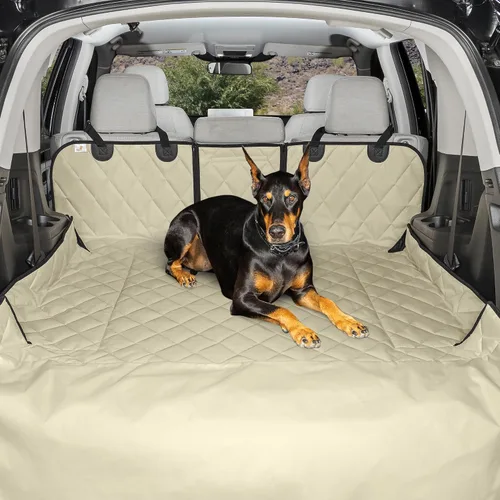 Miniatura 10 de 4Knines Forro de Carga Dividido para SUV – Para Perros y Mascotas, Resistente, Alfombrilla Impermeable para Maletero y Cubierta de Carga – Se Adapta