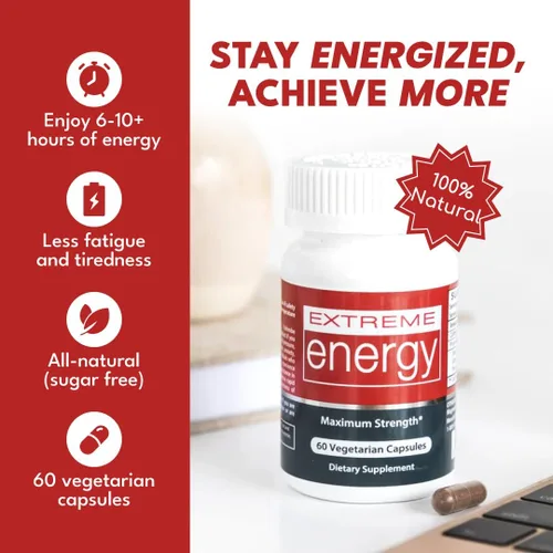 Miniatura 3 de Herbal Nitro Píldoras de energía extrema – Aumento de 6 a 10 horas, sin choques ni nerviosismo, suplemento energético natural de máxima fuerza