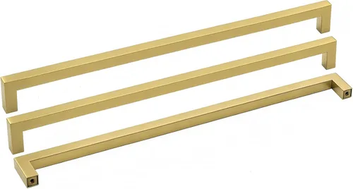Miniatura 23 de Goldenwarm Paquete de 10 manijas cuadradas de bronce champán de 3 pulgadas (2.992 in) para armarios de cocina, armarios, aparadores y accesorios