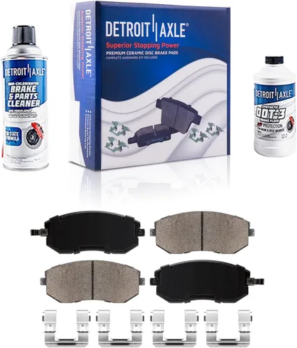 Miniatura 11 de Detroit Axle - Kit de frenos para Ford Transit Connect 2018-2023, rotores de freno de disco Pastillas de freno de cerámica con reemplazo