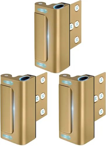 Miniatura 9 de Cerradura de seguridad para el hogar, cerradura de refuerzo de puerta fácil de abrir a prueba de niños con soporte de parada de 3.0 in 800 libras