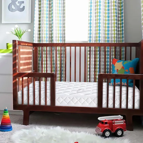 Miniatura 2 de Letmxiu Colchón prémium para cuna y niños pequeños, 100 % tela de punto, superficie polar de alta calidad, hipoalergénico, colchón de cuna suave