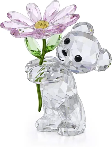 Miniatura 5 de SWAROVSKI Kris Bears Forget Me Not, cristal transparente de Swarovski con detalles azules y amarillos, parte de la colección Swarovski Kris Bears