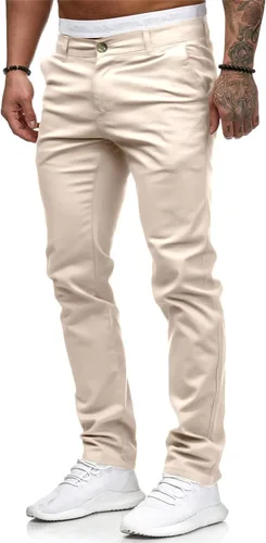 Miniatura 4 de HUNGSON Pantalones vaqueros casuales ajustados ajustados para hombre, pantalones de mezclilla rectos elásticos