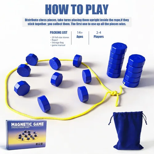 Miniatura 2 de Juego de ajedrez magnético con cuerda para rellenar cestas de Pascua, juegos familiares, juegos divertidos de estrategia para familia y fiestas