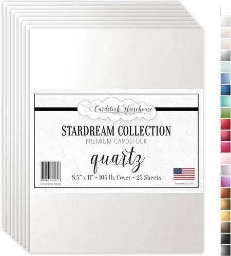 Miniatura 20 de Kunzite stardream metálico Cardstock 8.5" x 11" Premium – 105 Lb. Cover/284 GSM 25 hojas de cartulina almacén Kunzita púrpura claro
