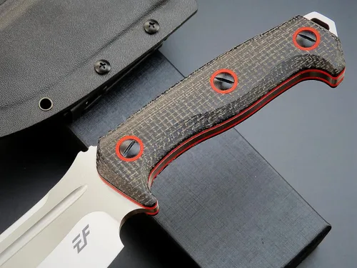 Miniatura 5 de Eafengrow EF137 Cuchillo de hoja fija, hoja de acero N690, mango Micarta Cuchillos fijos EDC de espiga completa para actividades al aire libre, Negro