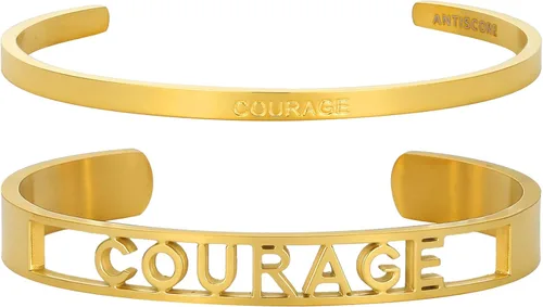 2 PCS Selling 18K Gold Stainless Steel Bracelet for Women, Engraved Whisper Cuff Bangle Bracelets Jewelry Gift for Wife, Sisters, Daughter & Friends