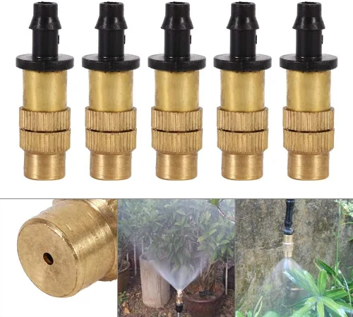Miniatura 4 de Oumefar Boquilla de pulverización de latón, boquilla de rociado de latón, boquilla de riego ajustable para riego por aspersores, boquillas