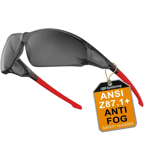 Miniatura 16 de HTS HUNTERSKY ANSI Z87.1 Gafas de seguridad antivaho envolventes transparentes, gafas de laboratorio para pickleball y química con resistencia a