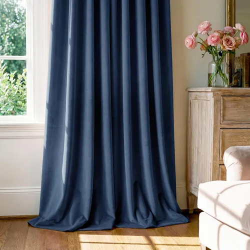 Miniatura 245 de StangH Cortinas de Terciopelo Verde Esmeralda de 96 Pulgadas - Cortinas Opacas de Terciopelo de Lujo Súper Suaves, Elegante Cobertura de Ventana